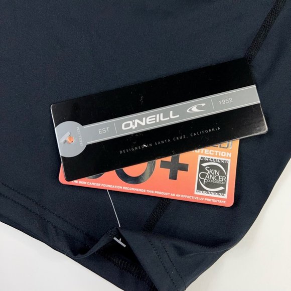 O'Neill Mens 50+ Rash Guard Black Stretch Long Sleeve Performance Fit XXL New - Picture 8 of 11